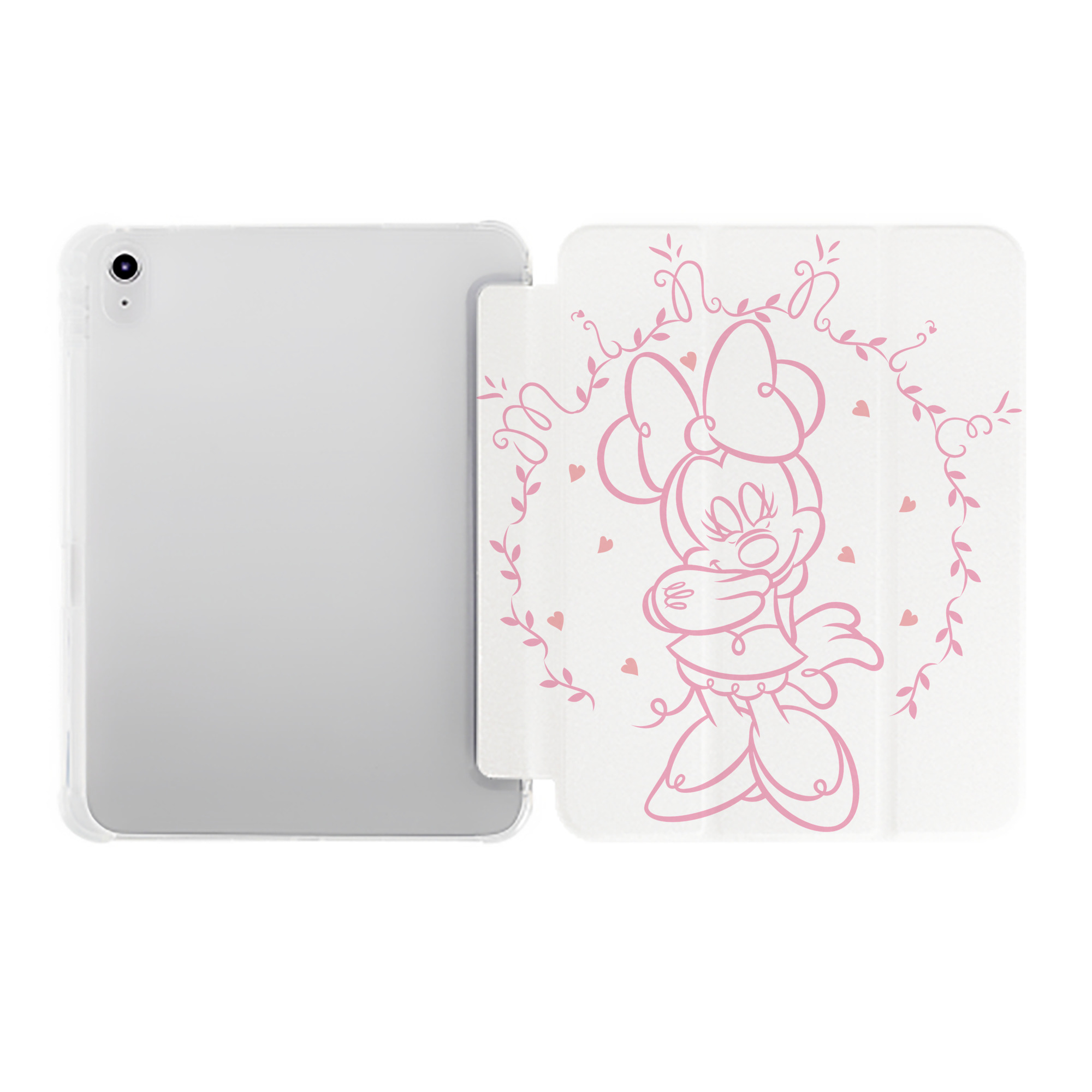 （画像用） ミッキーマウス Mickey Mouse IPad ケース ペン収納付き 三つ折りスタンド PUレザー×シリコン 対応機種9.5/10.5/10.9インチ